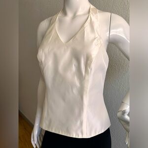 NWT DAVID'S BRIDAL Women's Cream Halter Top